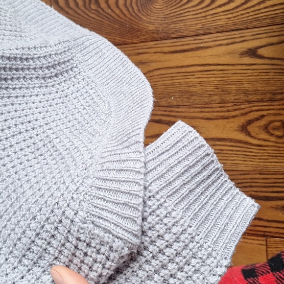 Revamped Lilac Waffleknit Crew Neck Sweater - Picture 5 of 8